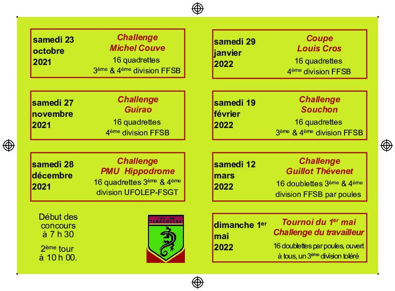 calendrier boules 2021 2022      